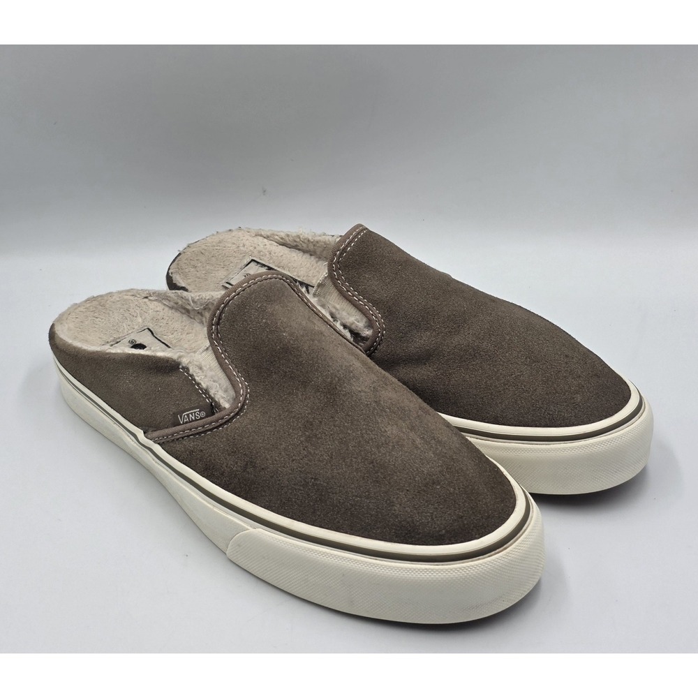 Vans Cozy Classic Slip-on Mule Sneakers Men Size 8.5 Women's 20 Beige